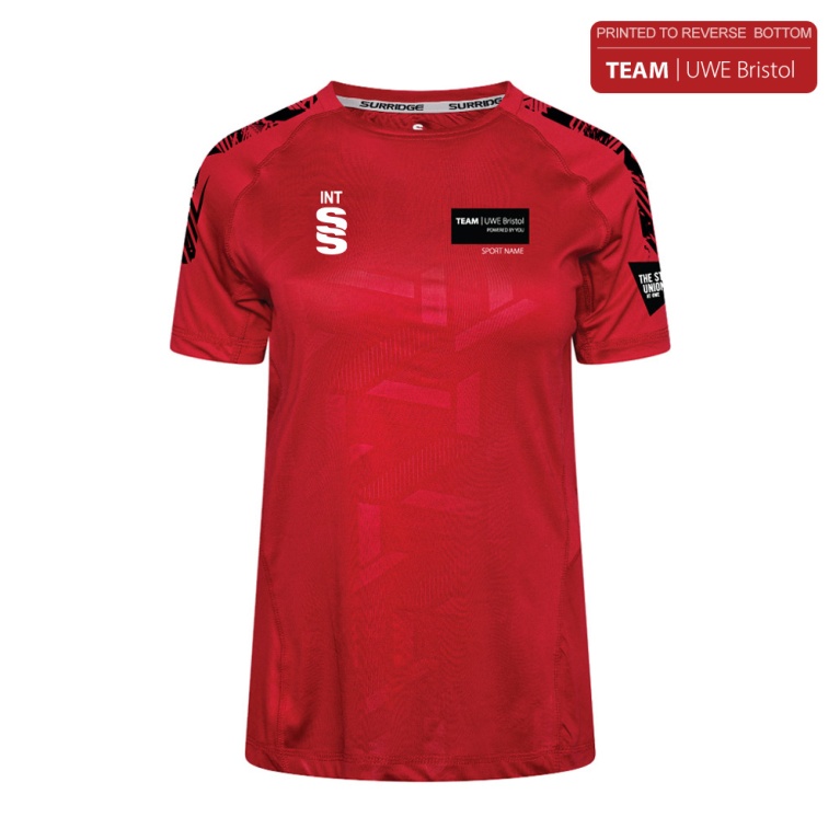 UWE Students - Impact T-Shirt - Red - Women's Fit