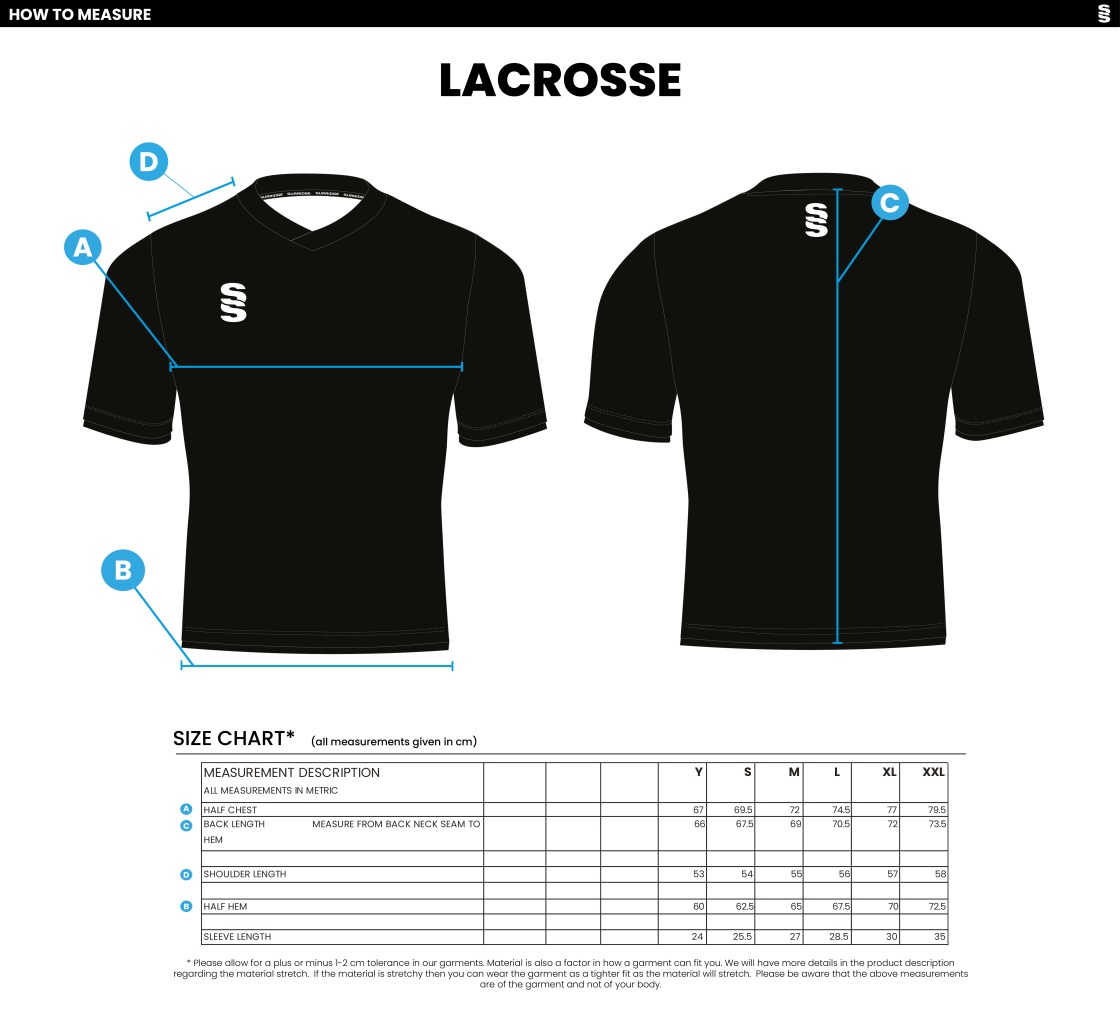 University of West England – Lacrosse Oversized Shirt – Men's Fit - Size Guide