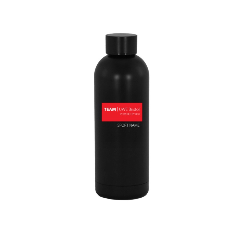 UWE Students - Stainless Steel Bottle - 500ML - Black