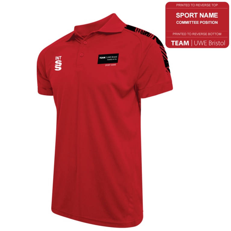 UWE Students - Dual Solid Colour Polo - Red - Women's Fit